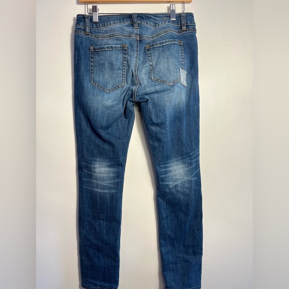 Cabi Slim Boyfriend Jeans Low Rise Straight Patchwork Size 2 - Picture 7 of 9